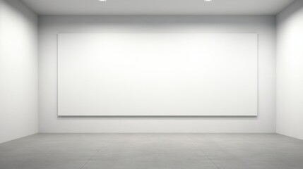 Blank wall in an art gallery  AI generated illustration