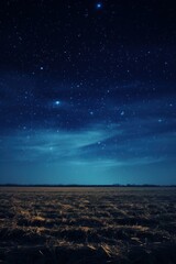 Fototapeta na wymiar Clear starry sky over an empty field AI generated illustration
