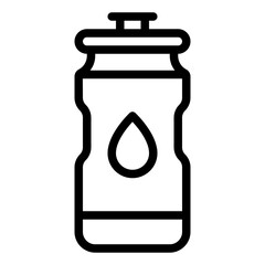 water bottle black outline icon