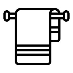 towel black outline icon