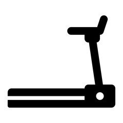 treadmill black solid glyph icon
