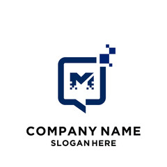 Obraz premium simple and modern abstract M logo vector illustration