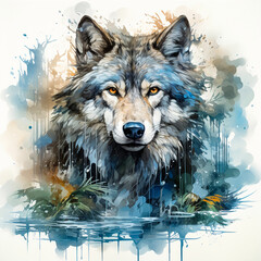 The Essence of the Wolf in Watercolor