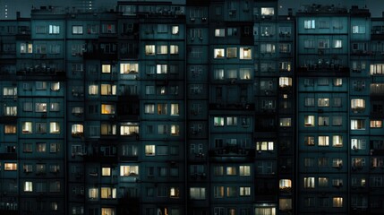 gloomy soviet buildings Russia depressive comfort wallpaper smartphone photo facade night lights