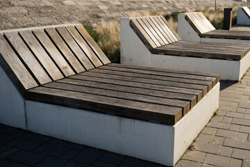 outdoor benches beutiful sunshine