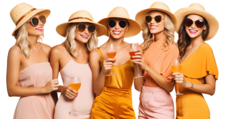 Joyful Friends Celebrating Summer Party Fun