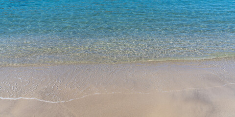 Fototapeta na wymiar Blue Sea, sandy shore, pleasure, vacation.
