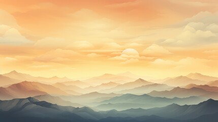Obraz premium Dusk above the mountains, copyspace