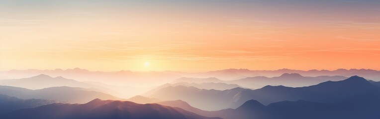 Obraz premium Dusk above the mountains, copyspace