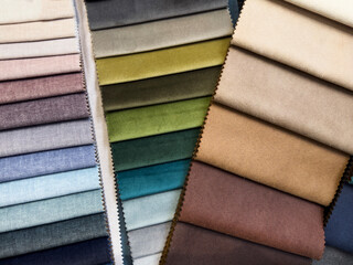 different types of color textile fabrics 