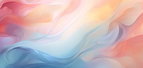 Obraz premium a high-definition image of a trending, modern abstract background filled with soft pastel tones and a diverse array of unique abstract shapes that exude creativity and style.