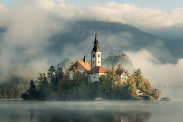 Bled island and castle - Powered by Adobe