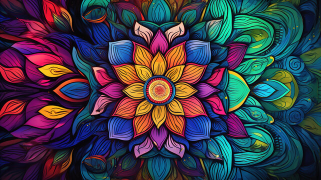 mandala inspired background filled