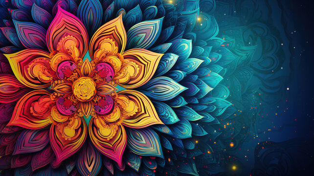 mandala inspired background filled