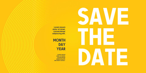 Save the date banner. Can be used for business, marketing and advertising
