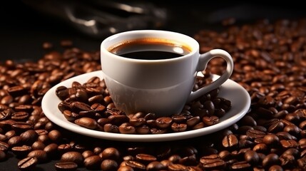 Hot cup of black coffee UHD wallpaper