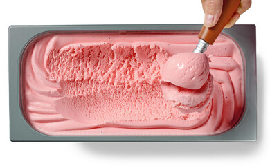 pink strawberry ice cream