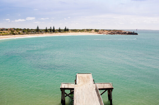 Beautiful Horseshoe Bay, tourist attraction near Victor Harbour in South Australia