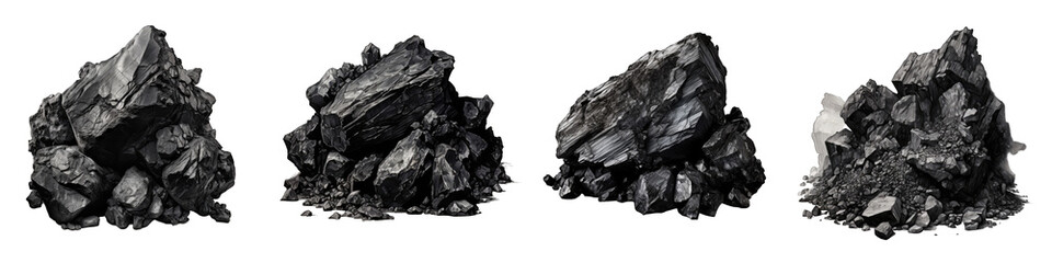 Coal Hyperrealistic Highly Detailed Isolated On Transparent Background Png File