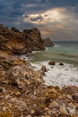 Fototapeta na wymiar Kastro Beach auf der Insel Skiathos