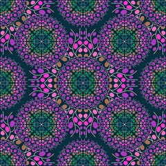 Obraz premium Abstract circle seamless mandala pattern for fabrics and linens and wrapping paper and fashion textiles