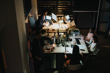 Collaboration of Colleagues Analyzing Reports for Business Growth