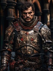 A knight clad in gleaming armor, a symbol of chivalry and valor, standing resolute and ready for noble quests.