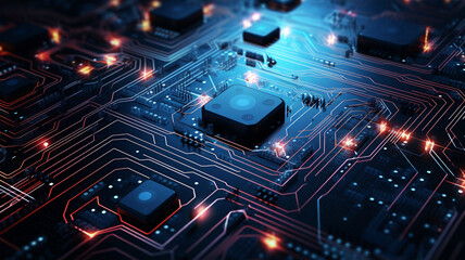  abstract background of circuit board and data