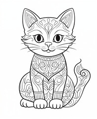 Cat coloring book for kids
