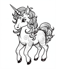 Unicorn coloring book for kids