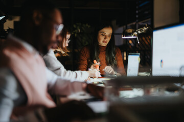 Collaborative Business Team Discussing Strategies for Achieving Financial Growth