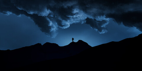 clouds over the mountains