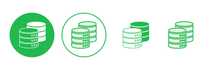 Database icon set. database vector icon