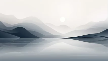 Rolgordijnen abstract gray landscape color background © shobakhul