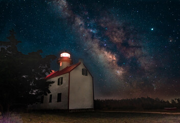 Milky Way over East Point Lighthouse in New Jersey