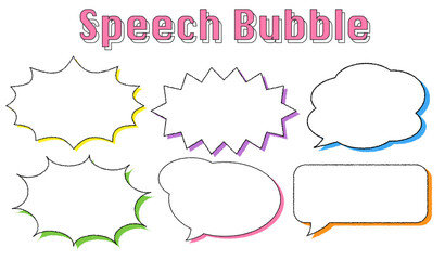 Speech bubble set