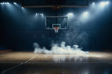 A Fiery Showdown on the Hardwood: Smoke-Filled Basketball Court Reveals Intensity of Competition