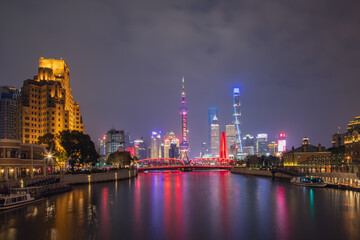 Lujiazui, Pudong New Area, Shanghai-city architecture night scene