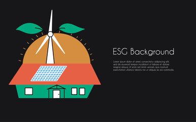 Sustainable environment banner. Design business template. ESG concept. Vector illustration for website, landing page