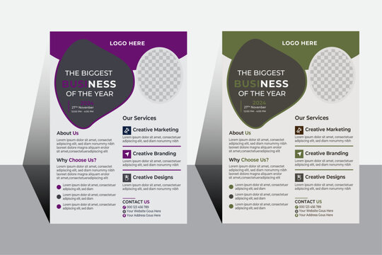 Business Flyer Design Layout Vector Graphic, Company Promotion marketing leflet Template, Abstract advertisement booklet or Flyer Design Blue & Orange, Exclusive Flyer Design sale


