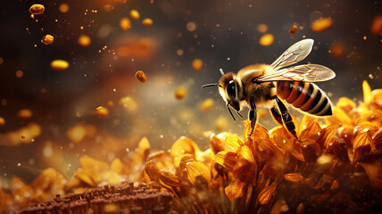 Naklejka premium abstract honeycomb color background