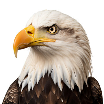 American bald eagle on transparent background PNG image