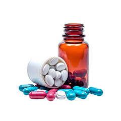 bottle of pills on transparent background PNG image