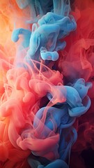 A mesmerizing vortex of colored smoke in a dreamy abstract setting.