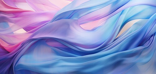 Waves of digital silk in a spectrum of blues and purples.
