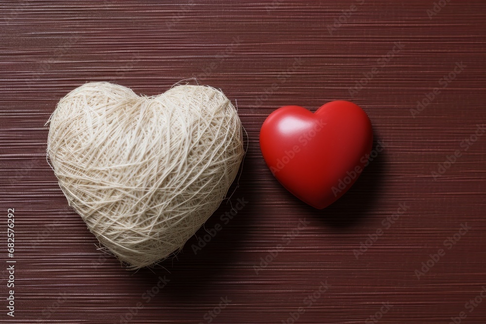 Poster symbolic heart. background with selective focus and copy space