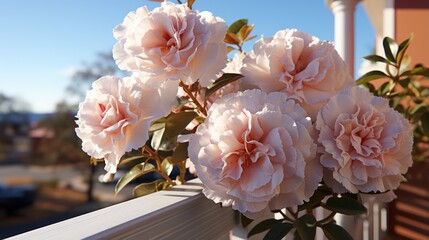 _curly_rose_on_a_balcony_terrace uhd wallpaper