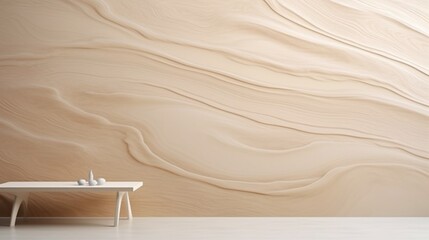 Sandy beige epoxy wall texture, reminiscent of a tranquil beach. - obrazy, fototapety, plakaty
