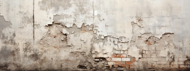 Decaying Beauty: Close-up of Neglected Brick Wall