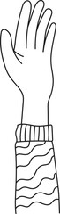 Hand Up Doodle